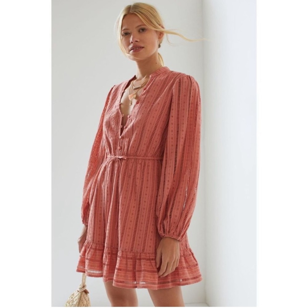 NWT Anthropologie Forever That Girl Eyelet Mini Dress
